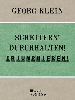 cover image of Scheitern! Durchhalten! Triumphieren!